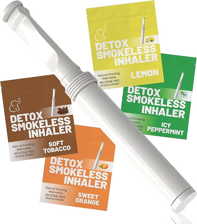 Detox Smokeless Essential Oil Air Inhaler 4 Flavors