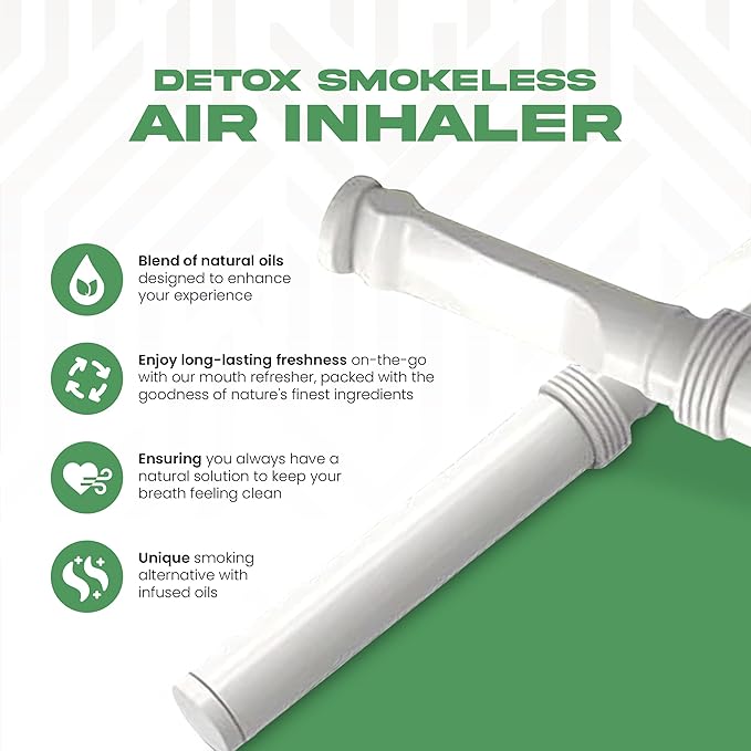 Detox Smokeless Essential Oil Air Inhaler 4 Flavors